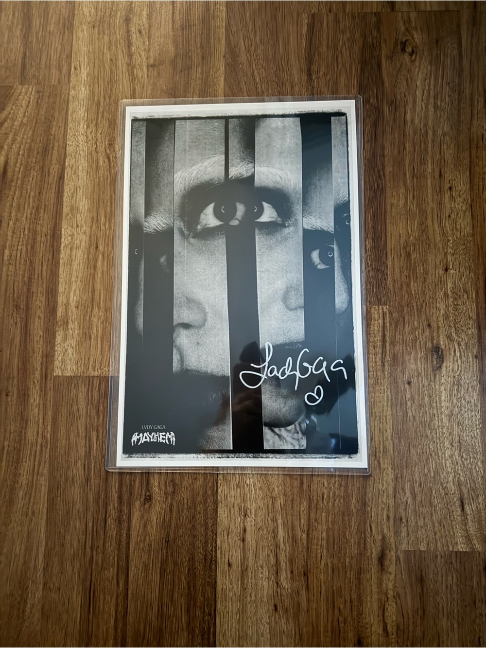 Lady Gaga Mayhem signed poster 11 x 17 inches